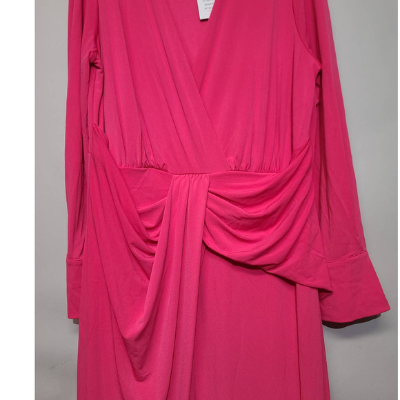 Eloquii Long Sleeve Surplice Front Maxi Dress Size 18 NWT - Picture 4 of 6